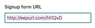 Copy Signup URL